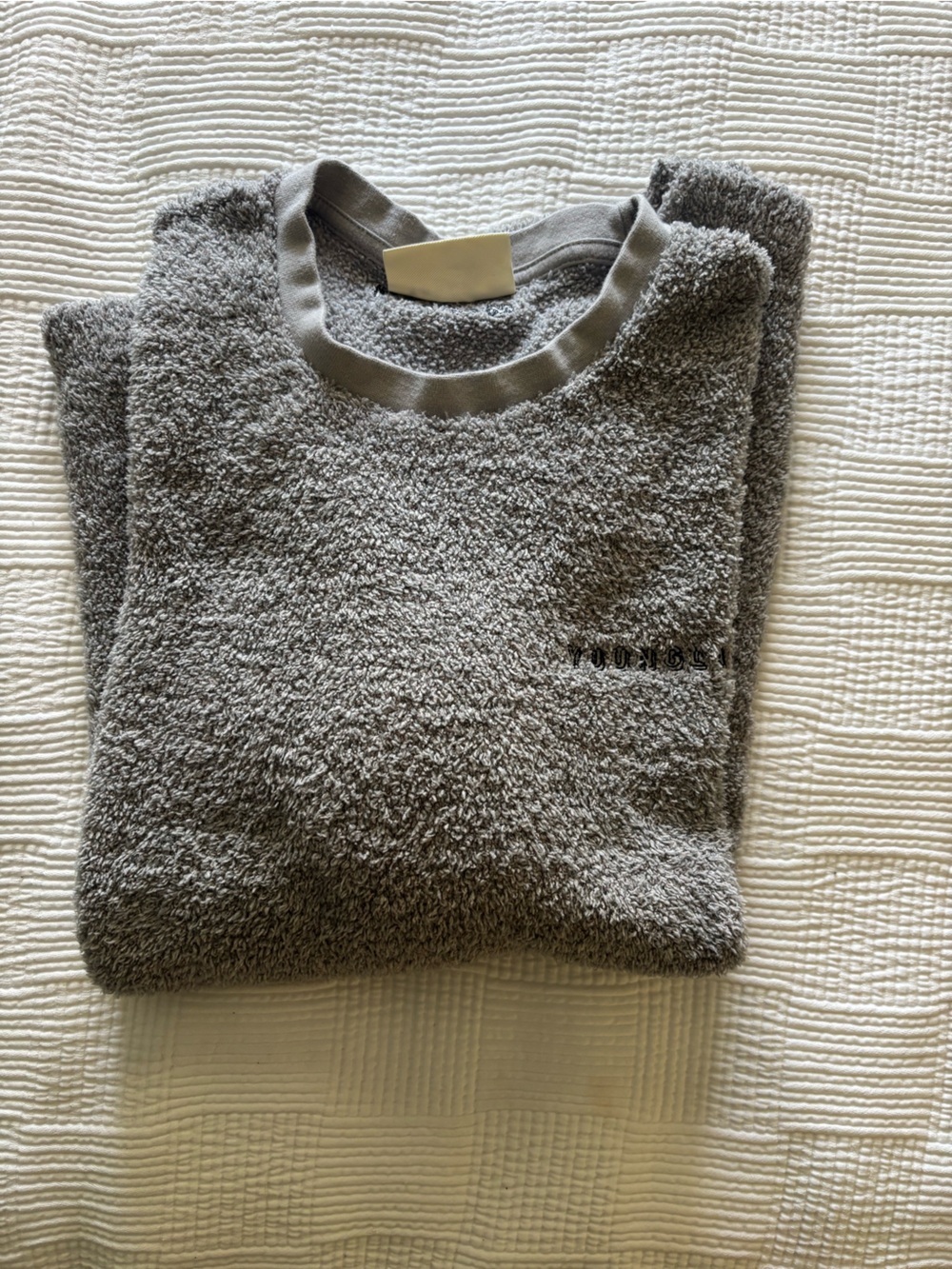 YoungLA Gray Fuzzy Tee Shirt - Picture 2 of 4